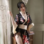 Robe Kimono Japonaise pour Femme, Cardigan Sexy, Vêtements de Nuit Obi, Robe de Geisha Traditionnelle, Lingerie Vintage, Cosplay
