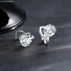 bijoux fins vvs d couleur glacée 925 en argent sterling diamant hommes moissanite clip sur boucles d'oreilles bijoux non percés femmes
