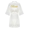 nouveau peignoir en satin vert femmes se marier mariée poule fête sœurs sqaud mère mariage robes de demoiselle d'honneur