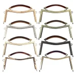 Fermoir en métal lisse concave pour sacs, cadre d’embrayage fait main, couture bricolage, accessoires de sac à main en silicone Foy, 20.5cm