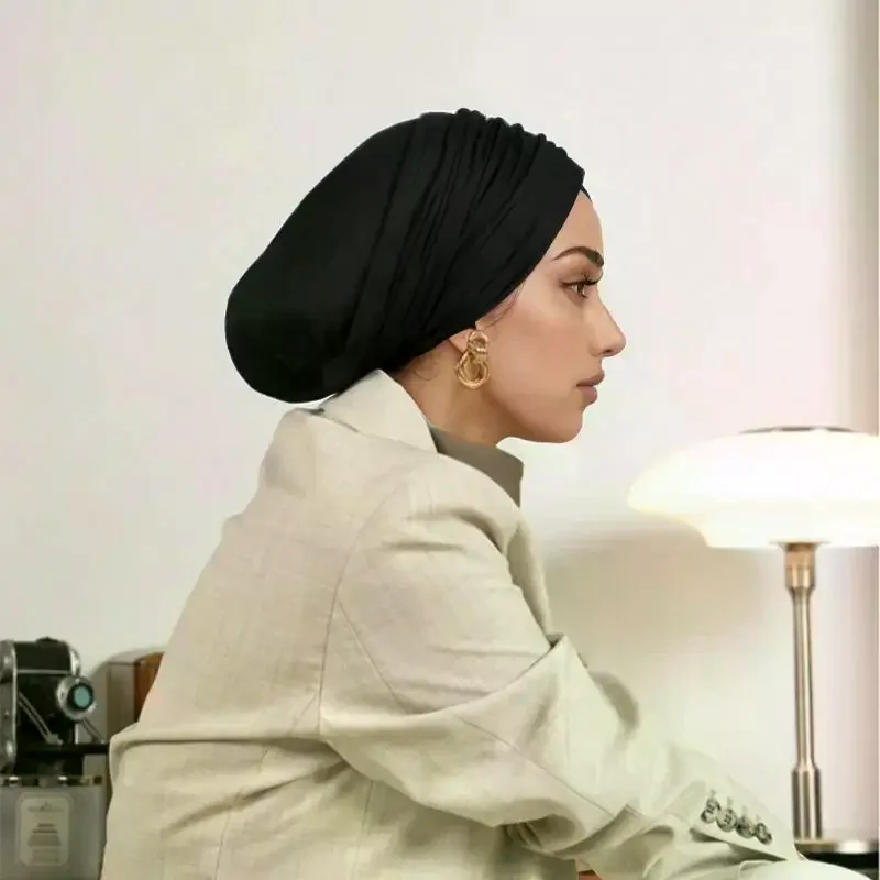 maillot modal premium hijab instantané musulman sous écharpe casquettes coton extensible turban casquette islamique sous écharpe bonnet foulard bandeau
