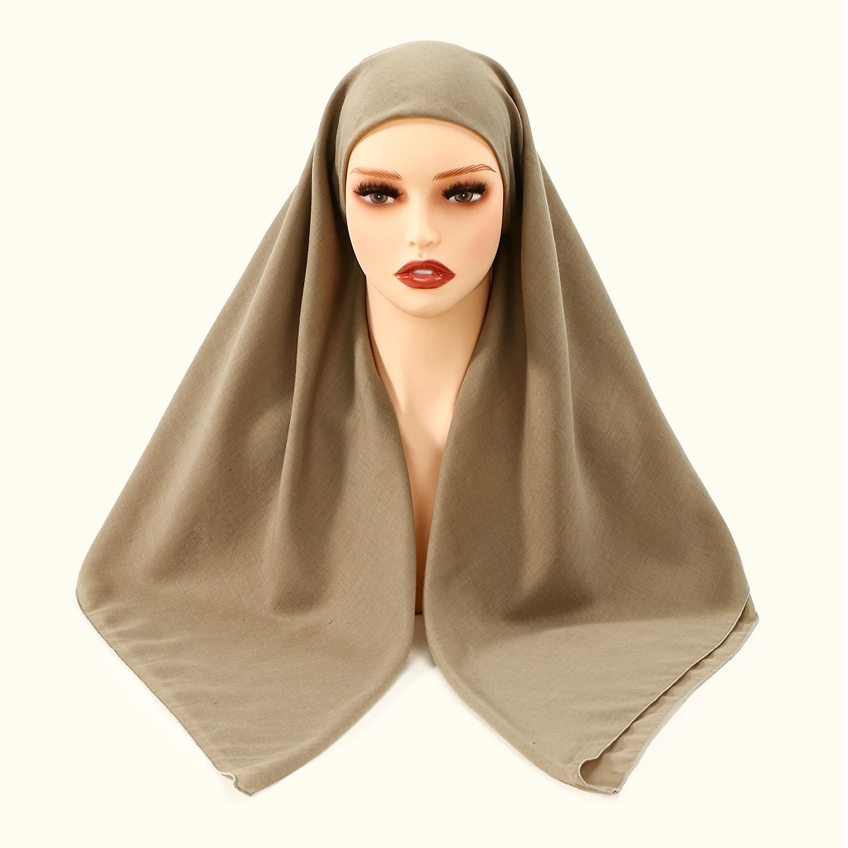 Écharpe hijab instantanée en viscose pour femmes musulmanes, nouveau design, avec bande élastique, bandeau facile à porter, châles féminins