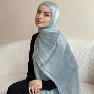Aura soie Organza Hijab écharpe en mousseline de soie Hijabs pour les femmes respirant Long châle Turban tête enveloppement pour les femmes musulmanes mode Voile