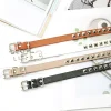 punk élégant ceinture accessoires gothique pour hommes boucle en métal pu cuir rivet taille ceintures taille sangle femmes ceinture