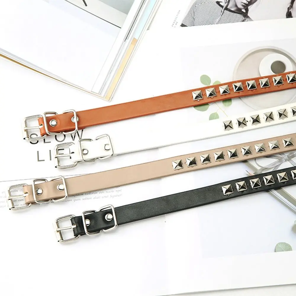 punk élégant ceinture accessoires gothique pour hommes boucle en métal pu cuir rivet taille ceintures taille sangle femmes ceinture