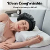 bonnet en satin pour femmes, pour dormir, soins capillaires, bonnets en soie, solide, à larges bords, avec bande élastique souple