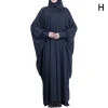 robe de prière islamique khimar jilbabs ramadan manches chauve souris polyester doux caftan marocain femmes musulmanes entièrement couvert hijab abaya