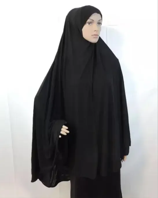 hijab musulman de 120x110cm pour femme, turban islamique arabe instantané, surdimensionné, solide, longue Écharpe de sauna, une pièce