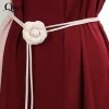 bohemian floral waist rope for women white belt with small charming style charming style high end dress waisto
