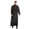 hommes musulmans jubba thobe fermeture éclair kimono longue robe saoudienne islamique musulman vêtements abaya caftan dubaï robe arabe djellaba dishdasha