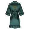 nouveau peignoir en satin vert femmes se marier mariée poule fête sœurs sqaud mère mariage robes de demoiselle d'honneur