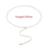 ceinture à perles blanches pour femmes, ceinture bohème, mode tout assressenti, décoration de chemise habillée, ceinture à pendentif perle élégante