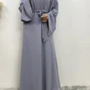 robe longue nida abaya, robe élégante simple, robe à manches a ligne, document pur, dubaï, royaume uni, modeste, populaire, vente chaude