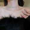 collier ras du cou en strass brillants pour femme, bijoux de luxe en clip géométrique personnalisé, cadeaux de ixde mariage