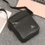 Sac à bandoulière en cuir PU noir pour hommes, sacoches à bandoulière pour employé de bureau, sacs à main de voyage marron kaki, petits fourre-tout, nouveau