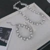 collier de perles punk gothique, mode hip hop, chaîne claviculaire, perles métalliques enveloppées, ras du cou, bijoux, accessoires de carnaval