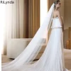 image réelle blanc ivoire voile de mariage une couche doux tulle voile de mariée tête voiles accessoires de mariage avec peigne