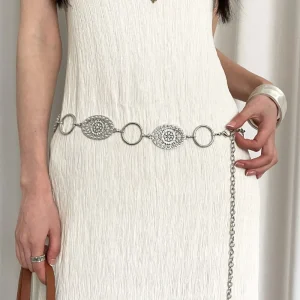 Chaîne de ventre chaînes de taille bohème bijoux de Style ethnique chaînes de ceinture de robe accessoire en métal gland chaîne de corps Performance de danse