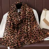 hijab imprimé léopard pour femmes musulmanes, respirant, léger, coton doux, rayonne, viscose, tissé, modal, châle, écharpe, nouveau