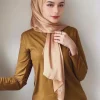 hijab plissé en satin et mousseline de soie pour femme musulmane, Écharpe de luxe, bandana, bandeau de sauna, châle chic, turban
