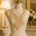 Accessoires pour vêtements, perles de luxe, appliques élégantes à la mode, patchs délicats brodés à la main, vêtements de mariée