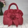 lolita fleurs femmes nœud sac fermeture éclair doux gothique sac à main couleur unie avec poignée dames sac à main été
