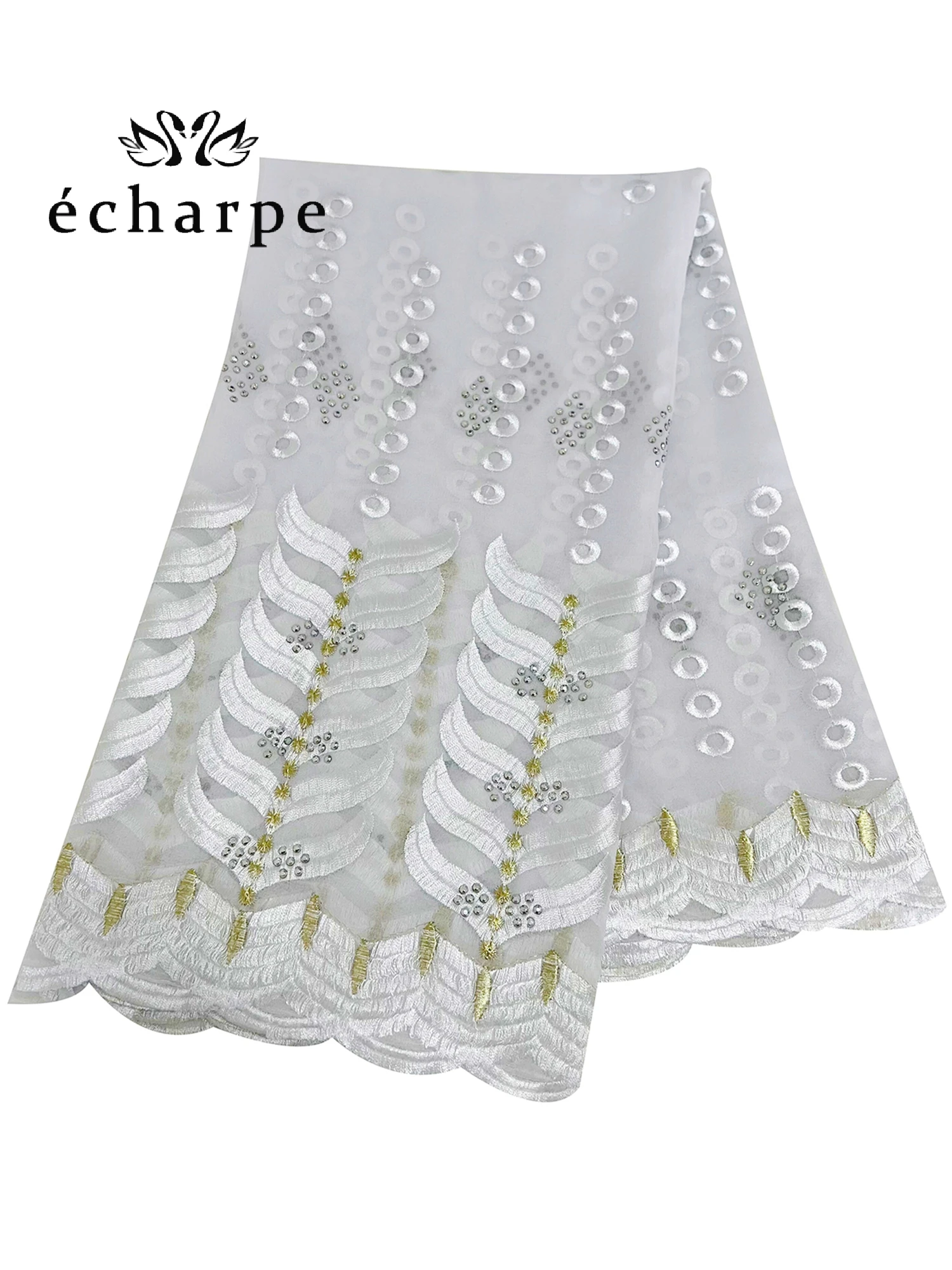 Écharpe en mousseline de soie de haute qualité pour femmes musulmanes, hijab économique, grand design, nouveau style africain, 2024