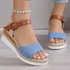 Été femme sandales chaussures chaussures souples femme sandales élégantes femme chaussures compensées dames chaussures chaussures de fête femme femmes sandale