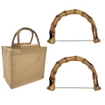 Poignée de sac en bambou imitation en forme de U pour femme, sac à main noir, sac à main décroissant, poignée fourre-tout avec structure en D, accessoires de sac