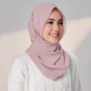 femmes musulmanes en mousseline de soie hijab avec capuchon bonnet instantané en mousseline de soie hijab pinles châle foulard sous écharpe casquettes couverture bandeau