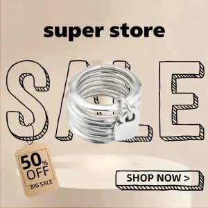 2025 UHO Europe et amérique Original nouveau produit bijoux argenté mode personnalité Six anneaux détachable anneau cadeau pour femmes