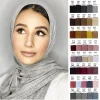 bonne couture modal coton jersey hijab Écharpe longue châle musulman plaine doux turban tête wraps pour les femmes musulmanes bandeau 170x60cm