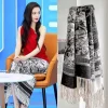 longue écharpe en imitation cachemire pour femmes, style bureau, design à pampilles, grande quantité, livraison gratuite, printemps automne hiver