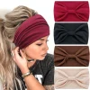 Bandeau femmes cheveux accessoires solide large bandeau nœud Turbans lavage visage maquillage bandeau de cheveux sport course Yoga bandeaux