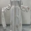 Abayas ethnique Costum robe ample et élégante avec ceinture en diamant col en v mode luxe XXL/XXXL