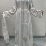Abayas ethnique Costum robe ample et élégante avec ceinture en diamant col en v mode luxe XXL/XXXL