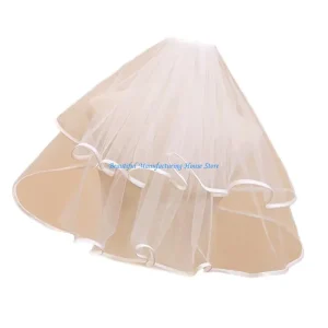 Voile mariée E56A, Double couche, surdimensionné, pour fête mariage, accessoires Photo