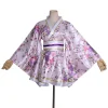 kimono court de style japonais pour femmes, imprimé yukata amélioré, costume de spectacle sur scène, cosplay
