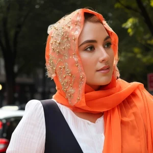 Étincelle miroitant or paillettes femmes doux en mousseline de soie perlée longue Hijab écharpe châle mode musulman Hijab tête enveloppement foulards