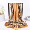 foulard en soie pour femme, couvre chef, mode quatre saisons, accessoires pour cheveux, hijab, foulard iuxe, bandana pour femme
