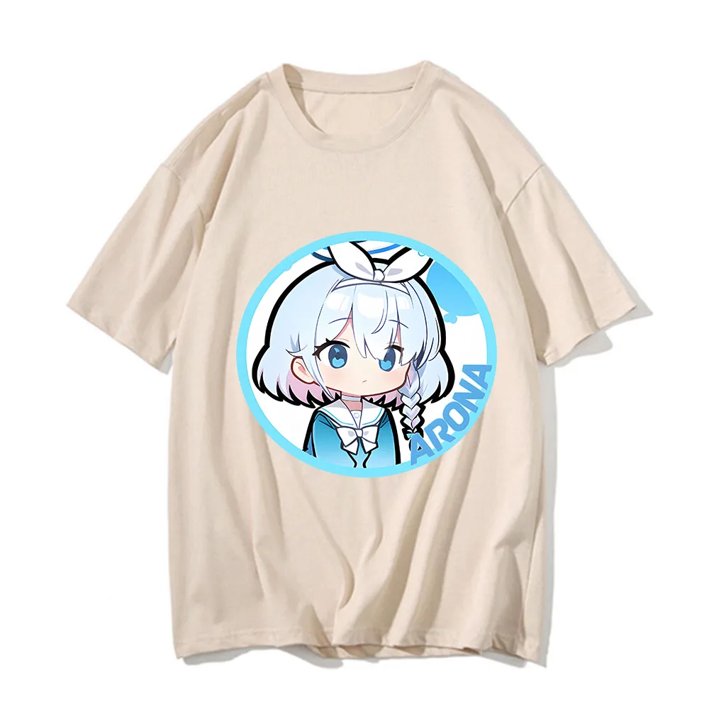 arona t shirt à manches courtes blue archive pour hommes et femmes, harajuku, anime cartoon graphic, kawaii tee shirt, unisex casual, y2k clothing