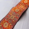 ruban jacquard tissé en polyester, largeur d'environ 5cm, 10yards/lot, motif de fleurs paisley pour rideaux et vêtements, accessoire