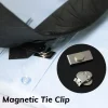 réinitialisation magnétique invisible pour homme, clip de support automatique, anti rides, anti balançoire, fermoir gne, collier ktie pour la présidence