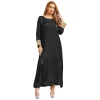 robe pull pour femmes, caftan brillant, abaya arabe musulman, manches longues, ample, dubaï, arabie saoudite, moyen orient, maxi