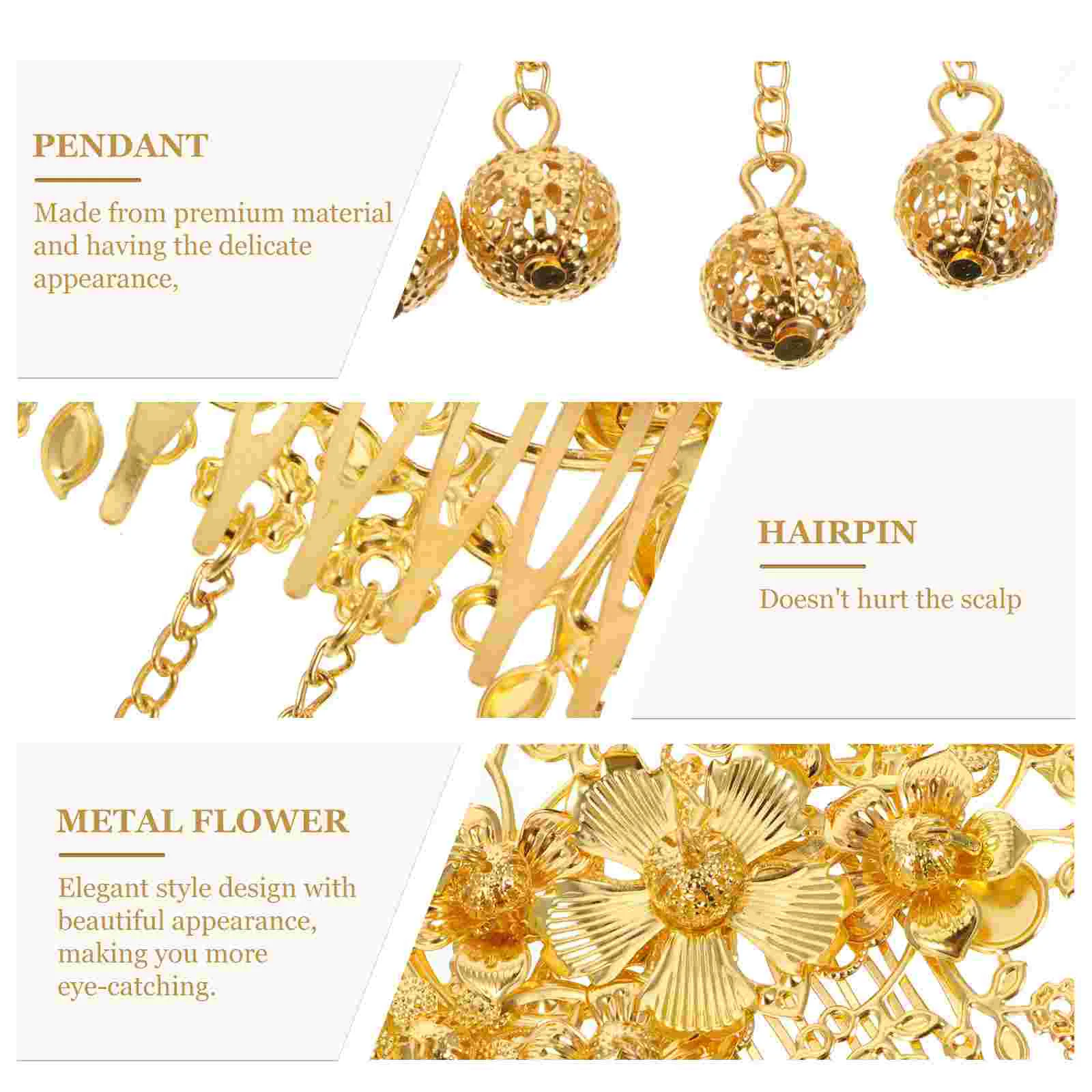 Accessoire pour cheveux de mariage, accessoires traditionnels Vintage pour mariée, épingle à cheveux, pompon, Clip chinois, décor