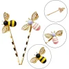 Épingles à cheveux décoratives en forme d'abeille, 1/2/4/6 pièces, jolies pinces à cheveux incurvées en métal pour tous courts et longs