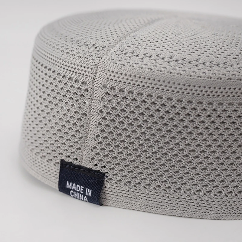 chapeau de prière hijab tricoté, turban indien pour adultes, chapeau rond kufi en coton respirant, chapeau arabe, chapeau de culte islamique