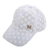 Casquette de Baseball ajustable pour femmes et filles, Hip Hop, fleur d&rsquo;extérieur, chapeau en maille, visière en dentelle