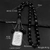 pendentif de voiture en strass musulman religieux islamique pour femmes et hommes, en acier inoxydable, couleur or, médaille du coran arabe, perles de verre, bijoux