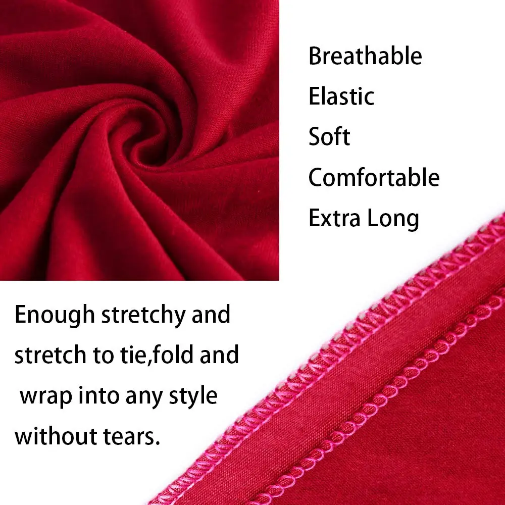 femmes décoratif tête enveloppement africain extensible hijab cravate pour dormir musulman plaines jersey écharpe turban enveloppement